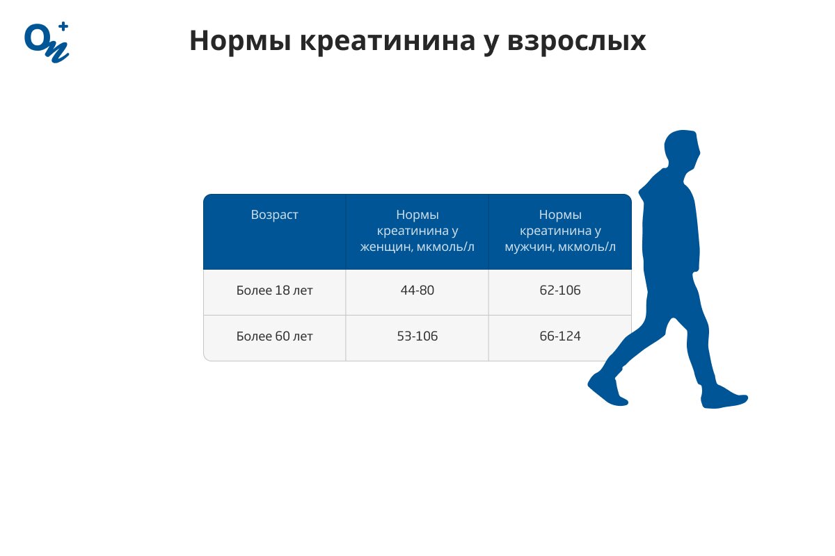 Нормы креатинина у взрослых