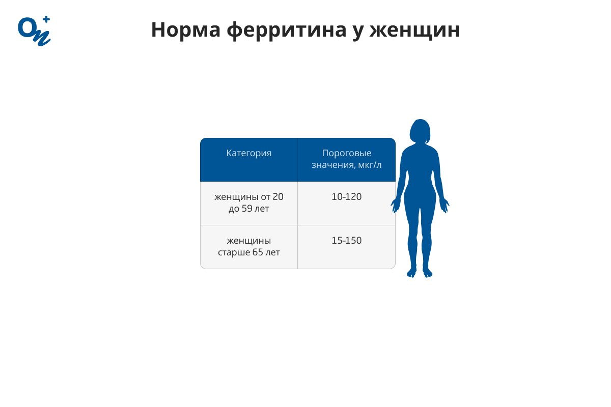 Нормы ферритина у женщин