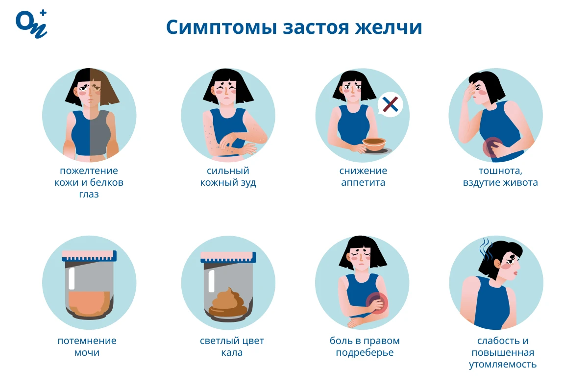 Симптомы застоя желчи