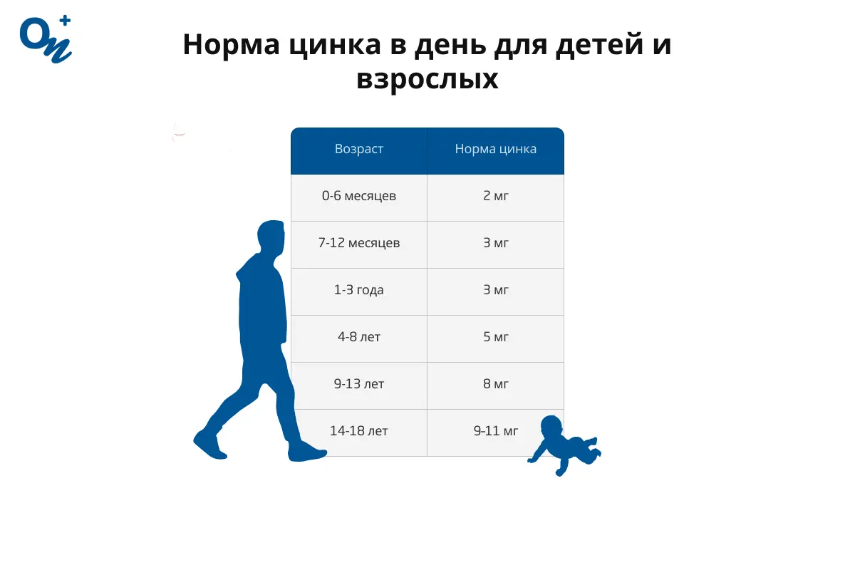 Норма цинка в день