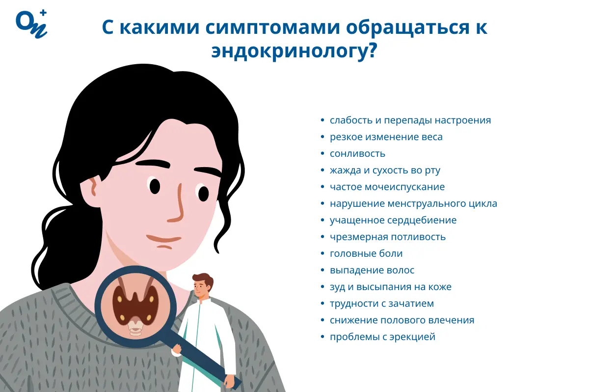 С какими симптомами обращаться к эндокринологу?