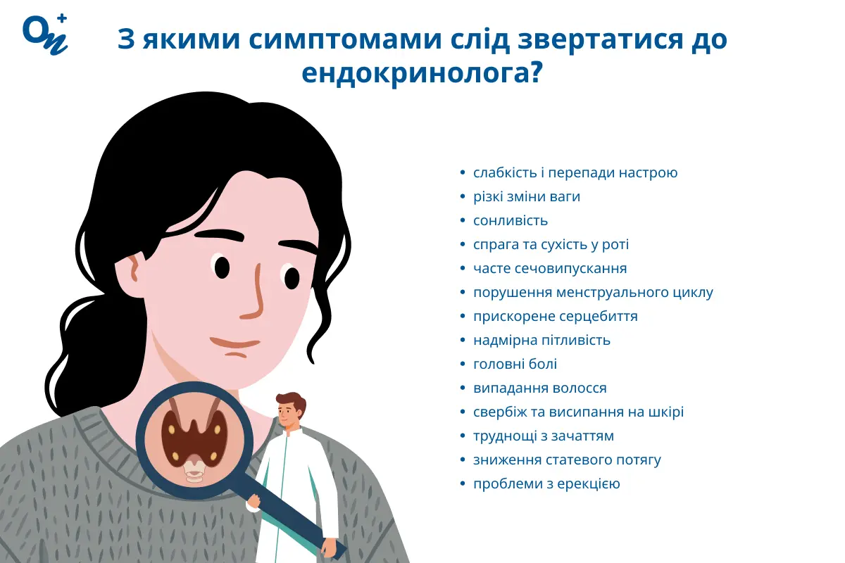 З якими симптомами слід звертатися до ендокринолога?