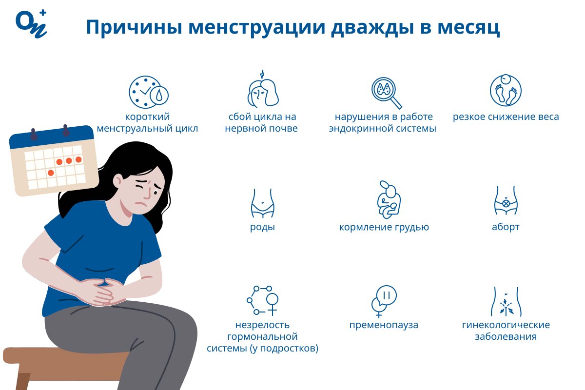 Почему месячные бывают дважды в месяц?