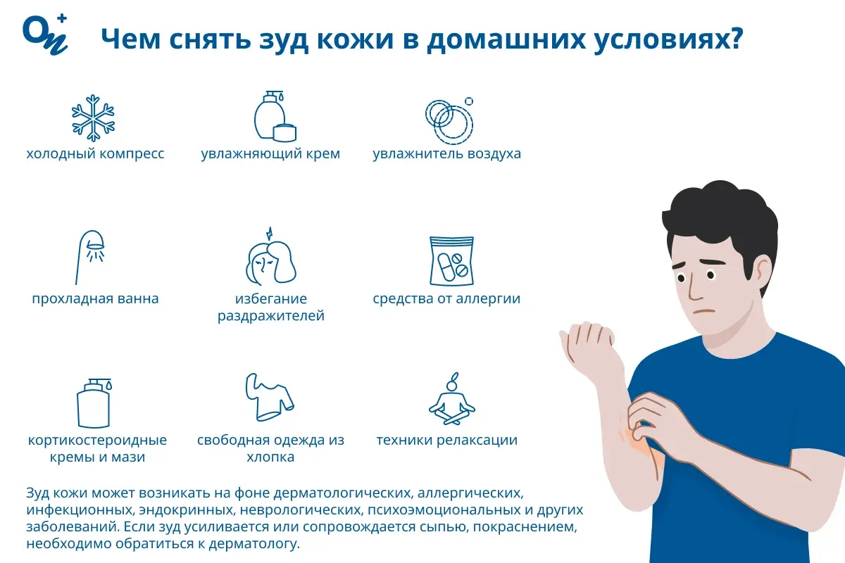 Чем снять зуд кожи в домашних условиях?