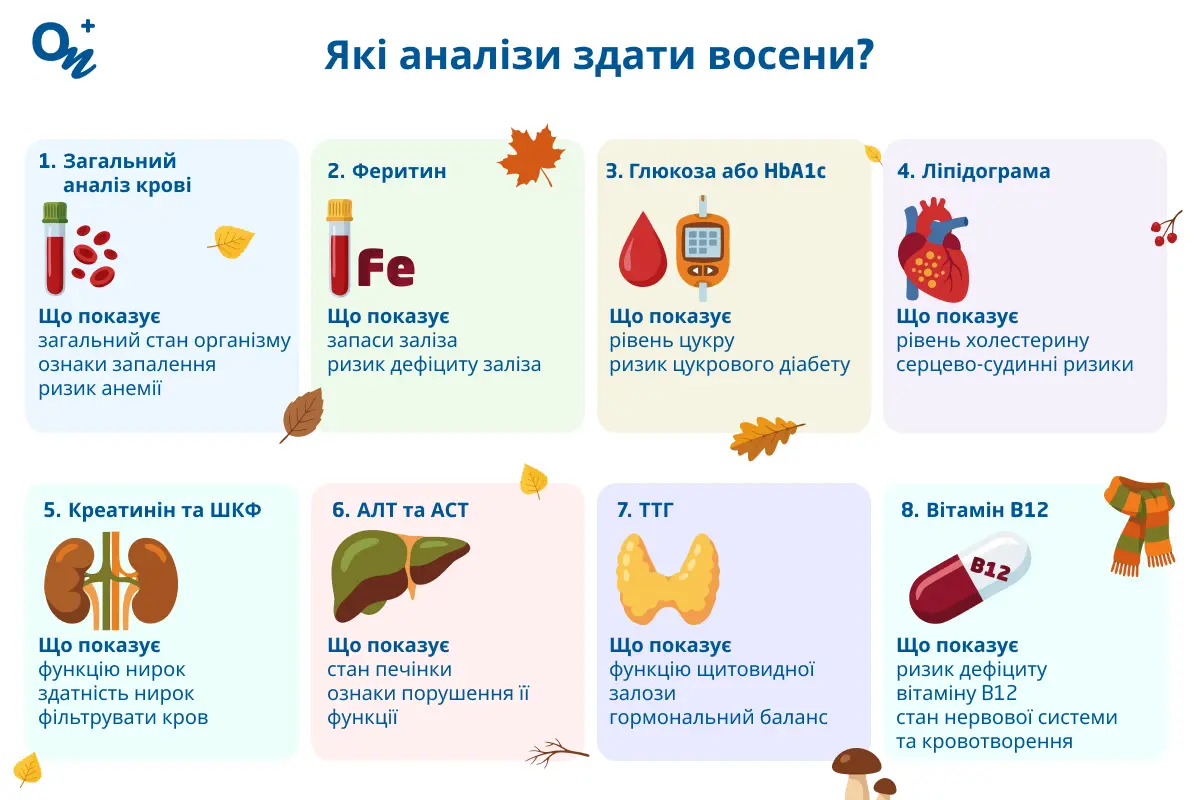 Які аналізи здати восени?