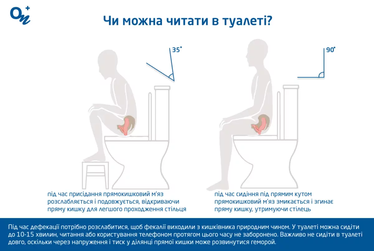 Чому не можна довго сидіти в туалеті — блог медичного центру ОН Клінік