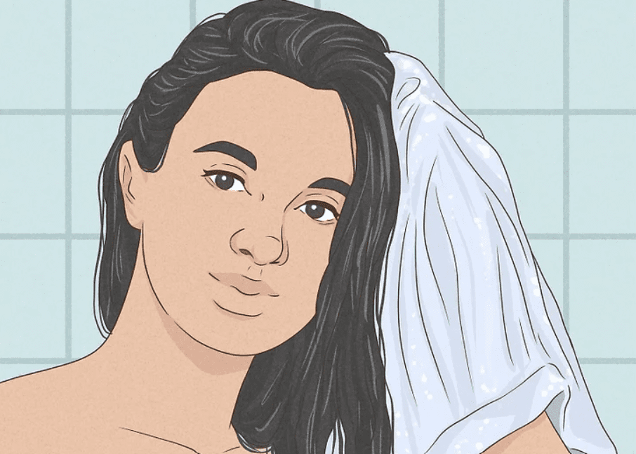 Підсушити волосся рушником