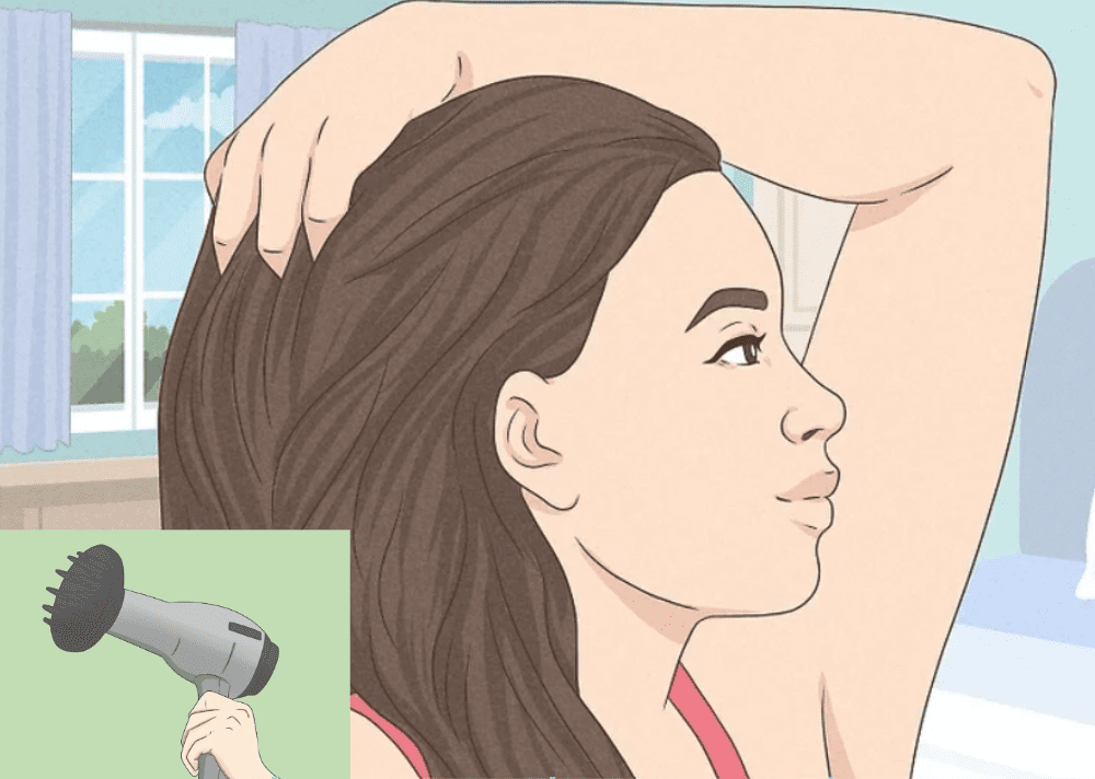 Дати волоссю висохнути природним чином або висушити феном