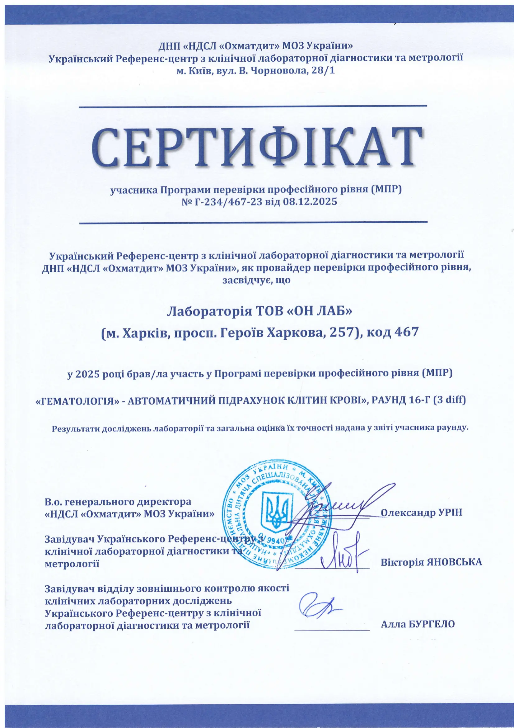 Гематология — автоматический подсчет клеток крови. Раунд 16-Г